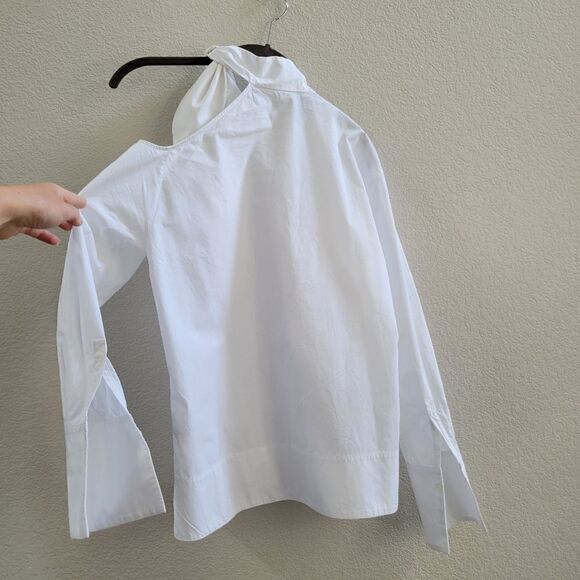 Eudon Choi shirt open shoulder Top size 6 S - Picture 8 of 12